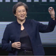 AMD CEO Lisa Su showing off the Ryzen 4000 series.